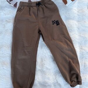 Zara Brown Kids Joggers with NY Detail Sweatpants